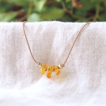 Chip Short Necklace（琥珀）の画像