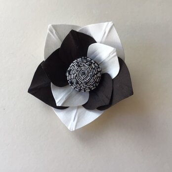 再出品白と黒のアンバランスの花の画像