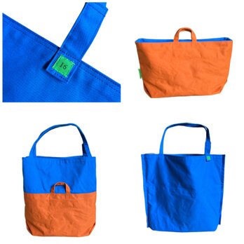1、2、3、bag / NO.16 ブルー×オレンジの画像