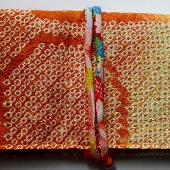 ６９８６　絞りの着物で作った和風財布・ポーチ＃送料無料の画像