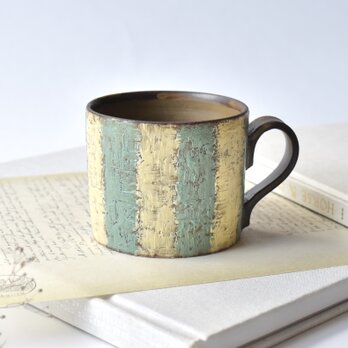 Painting mug〈stripes〉ペインティングマグカップ 018の画像
