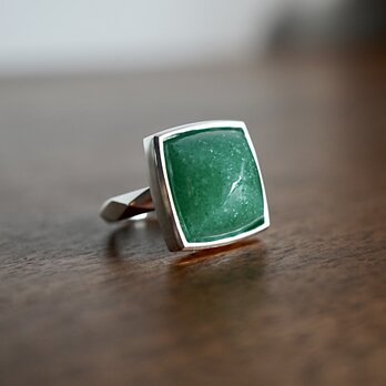 green aventurin quartz ringの画像