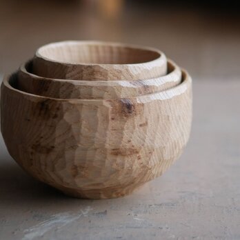 入れ子椀3点セット ウレタン塗装 くり #0350