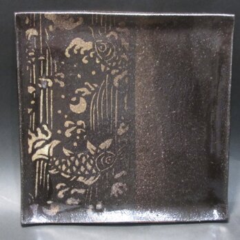 正方形陶板(鯉川登)の画像