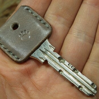 肉球刻印のキーカバー　ルガトグレー
