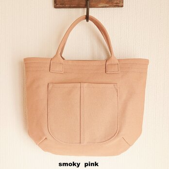 帆布の hand bag【smoky pink】の画像