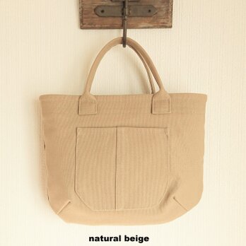 帆布の hand bag【natural baige】の画像