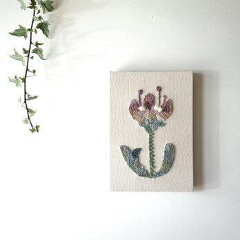 【一点もの】刺繍　ファブリックパネル　『Flower,c.』の画像