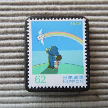 日本　切手ブローチ8528の画像