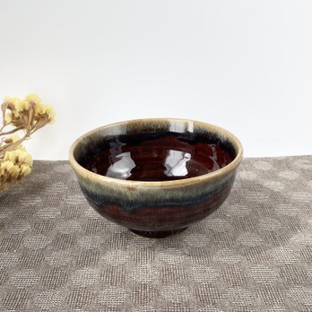 栗色の飯茶碗　　【手仕事　民藝　和　陶器】の画像