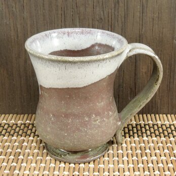 陶器マグカップ・トランジスタ　赤土＋あずき色【230329】の画像