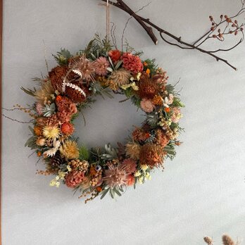 dried flower wreath○受注製作○の画像