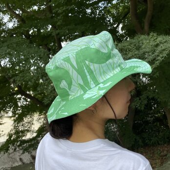 ハット（帽子）「カンナ」新鮮 グリーンの画像