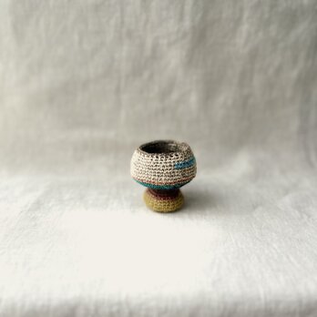 knit glass / マスタード　ベージュ　ブルー　ブラウンの画像