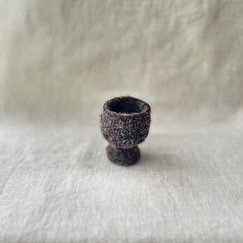 knit glass / 紡ぎ　ダークブラウン　グレーの画像