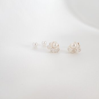 Retro modern flower <whitepearl>の画像