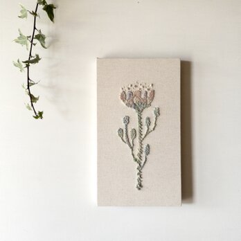【一点もの】刺繍　ファブリックパネル　『Flower,f.』の画像