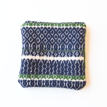 バラの小道のコースター　navy×greenの画像