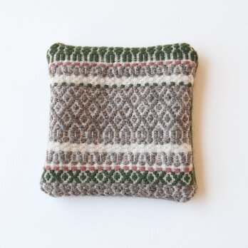 バラの小道のコースター　grey×olive green 1の画像