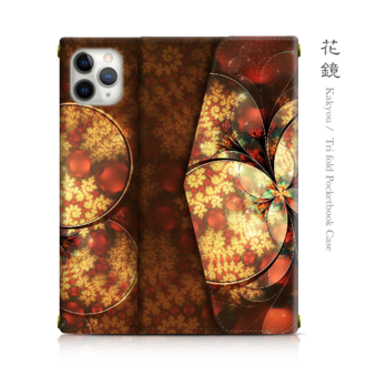 花鏡 - 和風 iPhone 三つ折り手帳型ケース【iPhone全機種対応】の画像