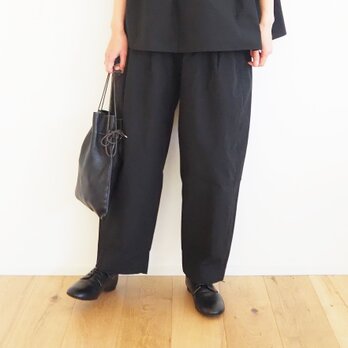 Cotton typewriter balloon pants BLACKの画像