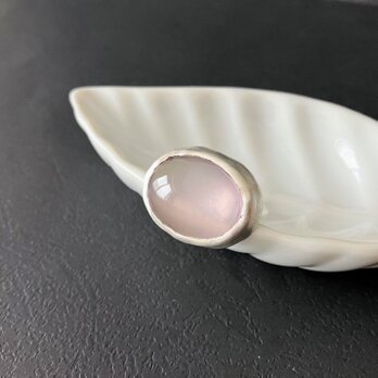 {ローズクォーツ}さくらpinkフリーサイズリング - silverの画像