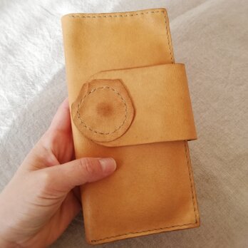 【vintage】simple wallet　ナチュラル　ピッグスキンレザーの画像