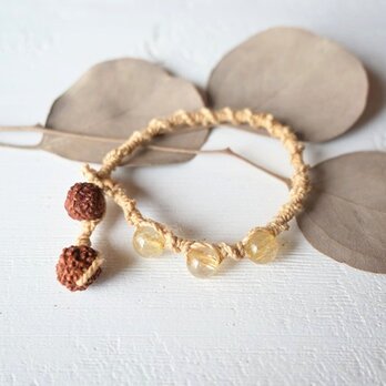 hemp&金線ﾙﾁﾙｸｵｰﾂのﾌﾞﾚｽﾚｯﾄ