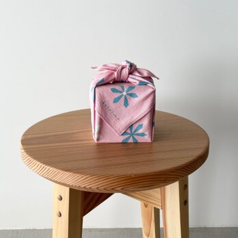 風呂敷　お弁当包み　Kotoima ユキバナ（ピンク）綿100％　50cm×50cmの画像