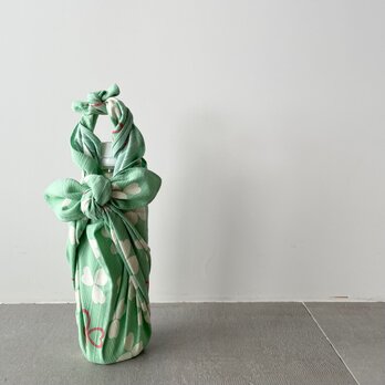 風呂敷　お弁当包み　Kotoima カタバミ（黄緑）綿100％　50cm×50cmの画像