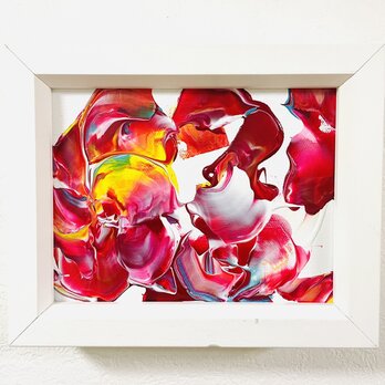 「red flowers」額付きアートの画像