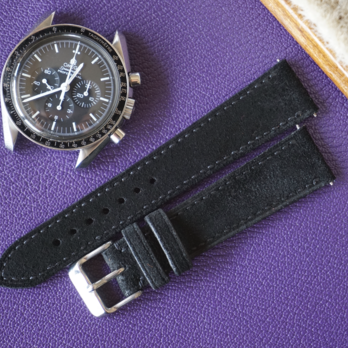 『高級革使用』イングリッシュスウェード　ブラック 時計ベルト Apple Watchバンド レザー　腕時計　革ベルト　皮の画像