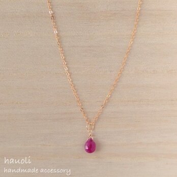 ルビー 一粒ネックレスチャーム
