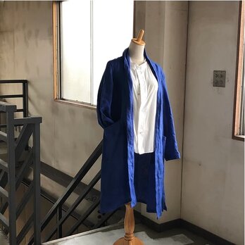 Spring Court /French Linen100%　Royal Blue　の画像