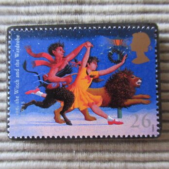 イギリス 　童話切手ブローチ 8609の画像