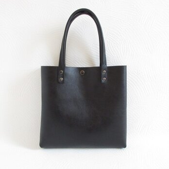 《牛革》new♪スクエアミニトート・ソフトスムース・ブラック・0476