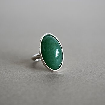 green aventurin quartz ring (orval)の画像