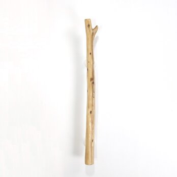 【温泉流木】小さな枝分かれとストライプ模様の細身流木ドアハンドル・手すり 木製 流木インテリアの画像