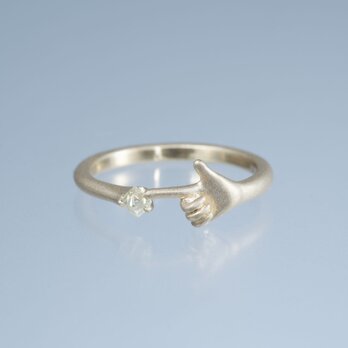 ダイヤモンド原石 指差しリング　JE01672