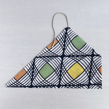 【1点もの】浴衣地の箸袋・カトラリーホルダー -浴衣地 レトロな雰囲気の幾何学模様（ヴィンテージ） Y-77の画像