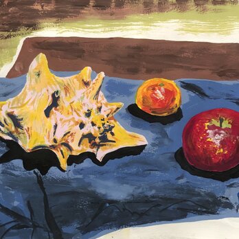 コンク貝と果物の画像