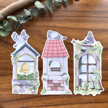 bookmark（しおり）〜鳩とヨーロッパの田舎町〜　３枚入りの画像