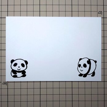 消しゴムはんこ「パンダ⑤」２個セットの画像
