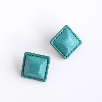 Airas~square~【レザーピアス/イヤリング】“Turquoise”の画像