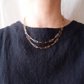 【90cm】Plane Necklace／チェーンネックレス【マンテル】（Medium）の画像