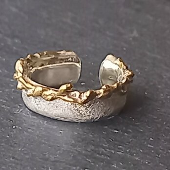 Utoka   ☆  silver× brass    蔓  イヤーカフ aの画像