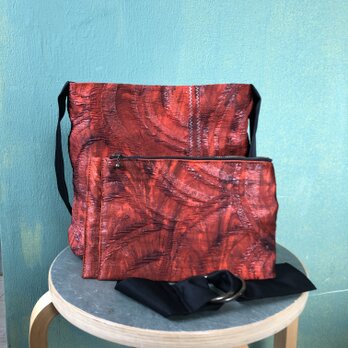 Kimono帯Bag 襷ショルダー（S) &ポーチsetの画像