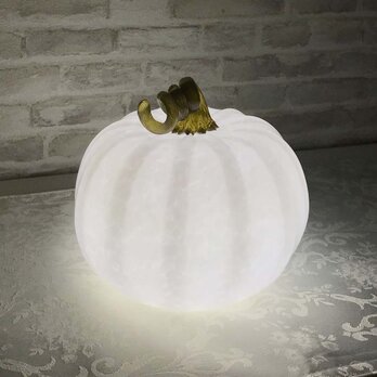 かぼちゃランプ・白＆オリーブ《ハロウィンじゃなくてもかわいい♪》の画像