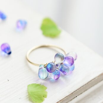 【リング・指輪】雨のあと うるツヤな紫陽花の画像