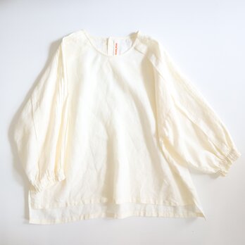 tuck line sleeve top (natural)の画像